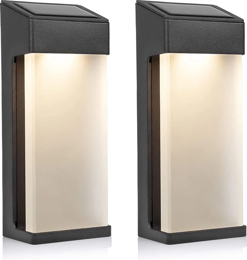 LED solar wand lamp 2-pack - OSL-50010 van Smartwares in Antraciet – Multi – productfoto