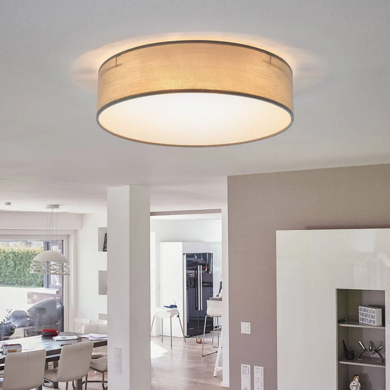 Plafondlamp Plafond Dream, Ø 40 cm, textiel fra Smartwares i Grå – produktbillede