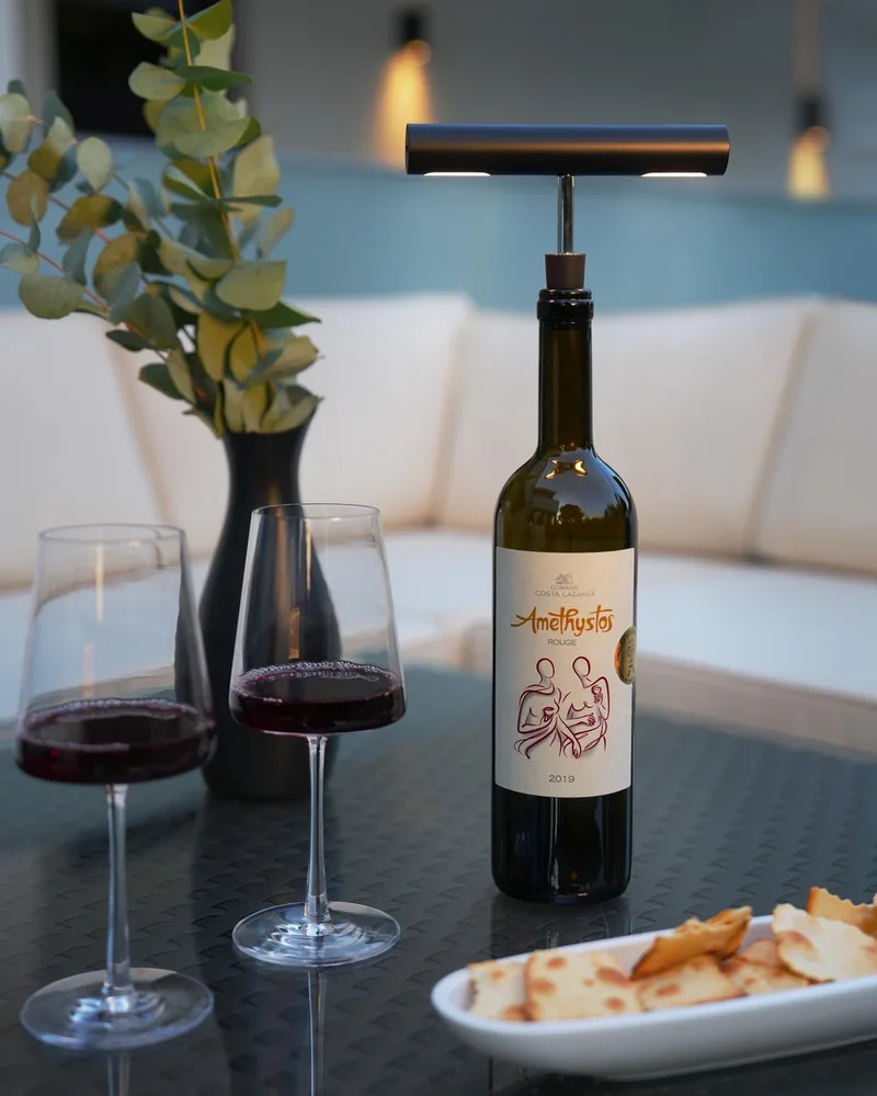 Flessenlamp "Korky" met houdbare kurk| Led| indoor / outdoor | oplaadbaar fra Sompex i Sort – produktbillede