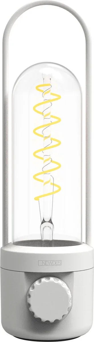 Newdes Tafelamp Coil| Accu| Binnen | Buiten | Dimbaar fra Sompex i Hvid – produktbillede