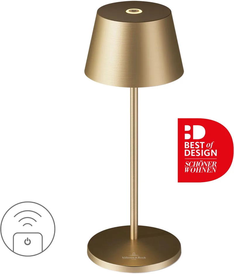 Seoul Micro RC| | oplaadbare tafellamp de Sompex en Goud geborsteld – photo produit