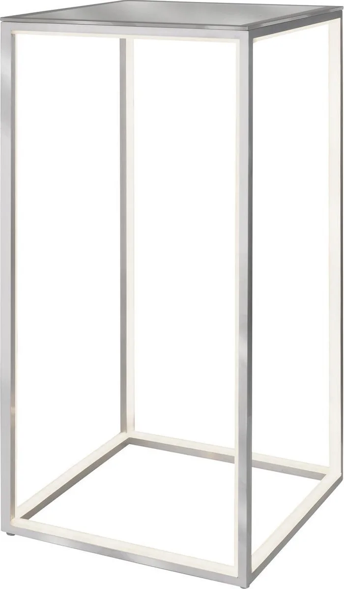 Staande lamp / Bijzettafel - Delux von Sompex in Silber – Produktfoto