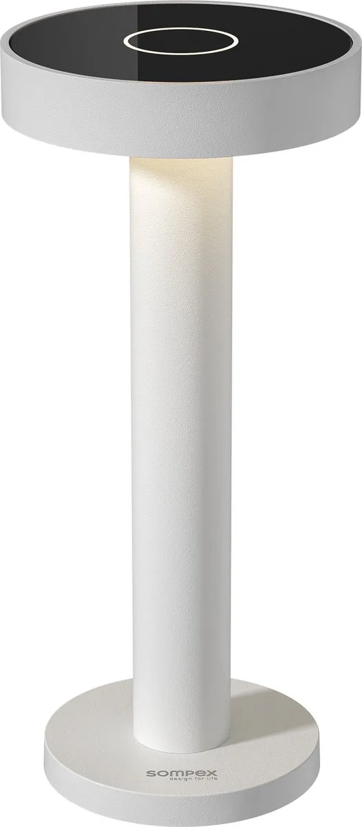 Tafellamp Boro | tafellamp voor binnen of buiten met oplaadstation USB wisselbaar in Warm of koud witte kleur de Sompex en Blanc – photo produit