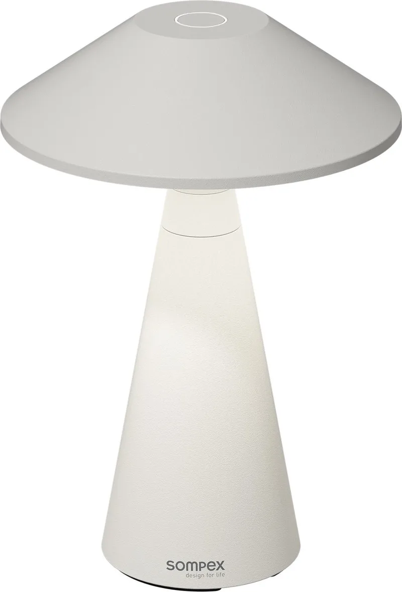 Tafellamp Move | Led - indoor / outdoor voor binnen en buiten - in hoogte verstelbaar met oplaadstation USB om draadloos op te laden fra Sompex i Hvid – produktbillede