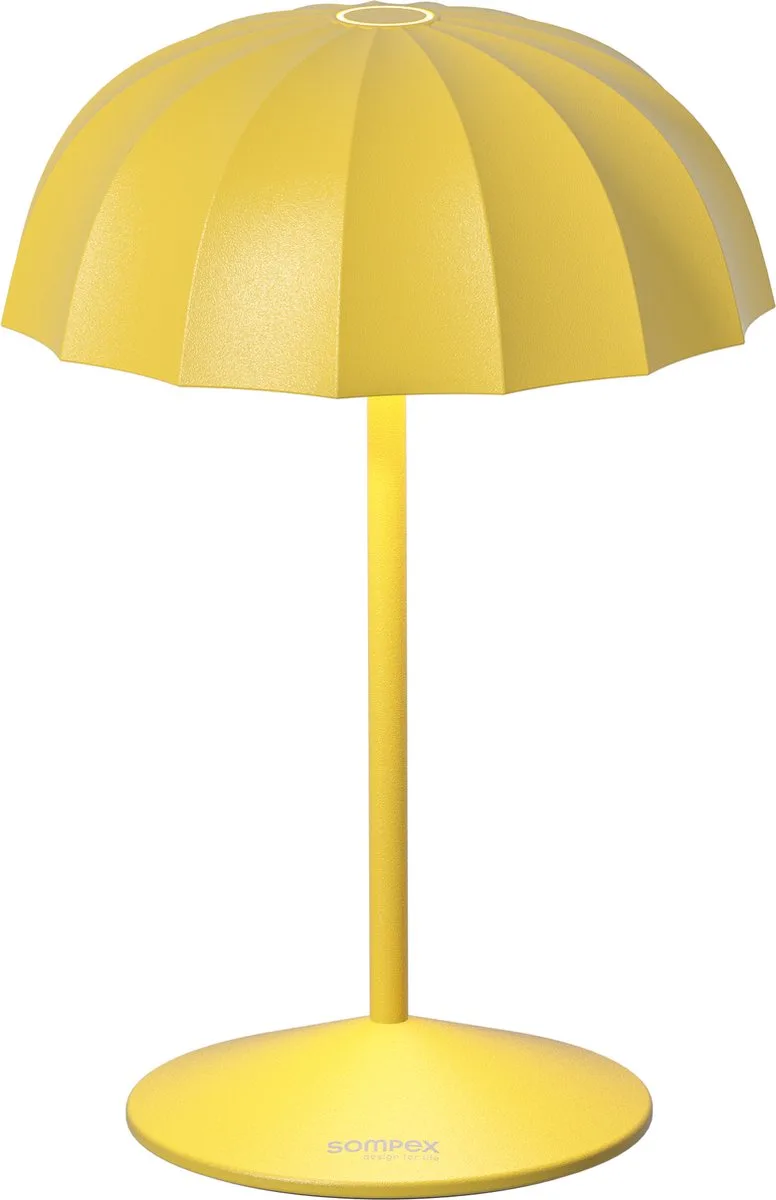 Tafellamp Ombrellino | Led | indoor / outdoor / voor binnen en buiten met oplaadstation USB voor draadloos opladen - 2700-3000k - kleur in warm of koel wit instelbaar - Design acculamp de Sompex en Jaune – photo produit