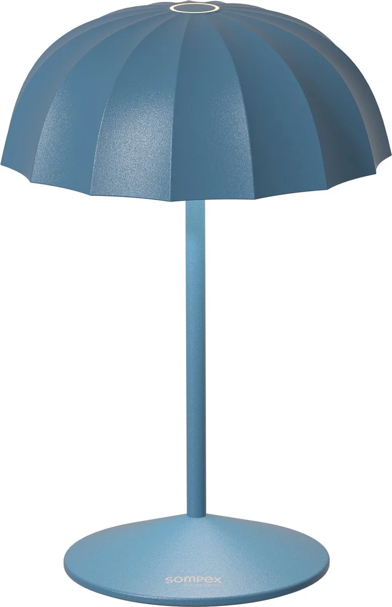 Tafellamp Ombrellino | Led | indoor / outdoor / voor binnen en buiten met oplaadstation USB voor draadloos opladen - 2700-3000k - kleur in warm of koel wit instelbaar - Design acculamp de Sompex en Bleu – photo produit