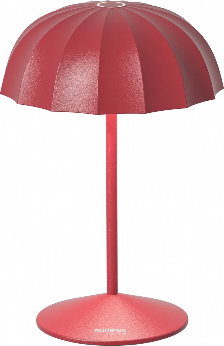 Tafellamp Ombrellino | Led | indoor / outdoor / voor binnen en buiten met oplaadstation USB voor draadloos opladen - 2700-3000k - kleur in warm of koel wit instelbaar - Design acculamp de Sompex en Rouge – photo produit