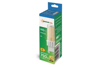 Insteeklampje G9 7W - 230V - 790 Lumen - 6000K Koud wit - Helder daglicht - Energiezuinig von Spectrum LED – Produktfoto 2 von 2