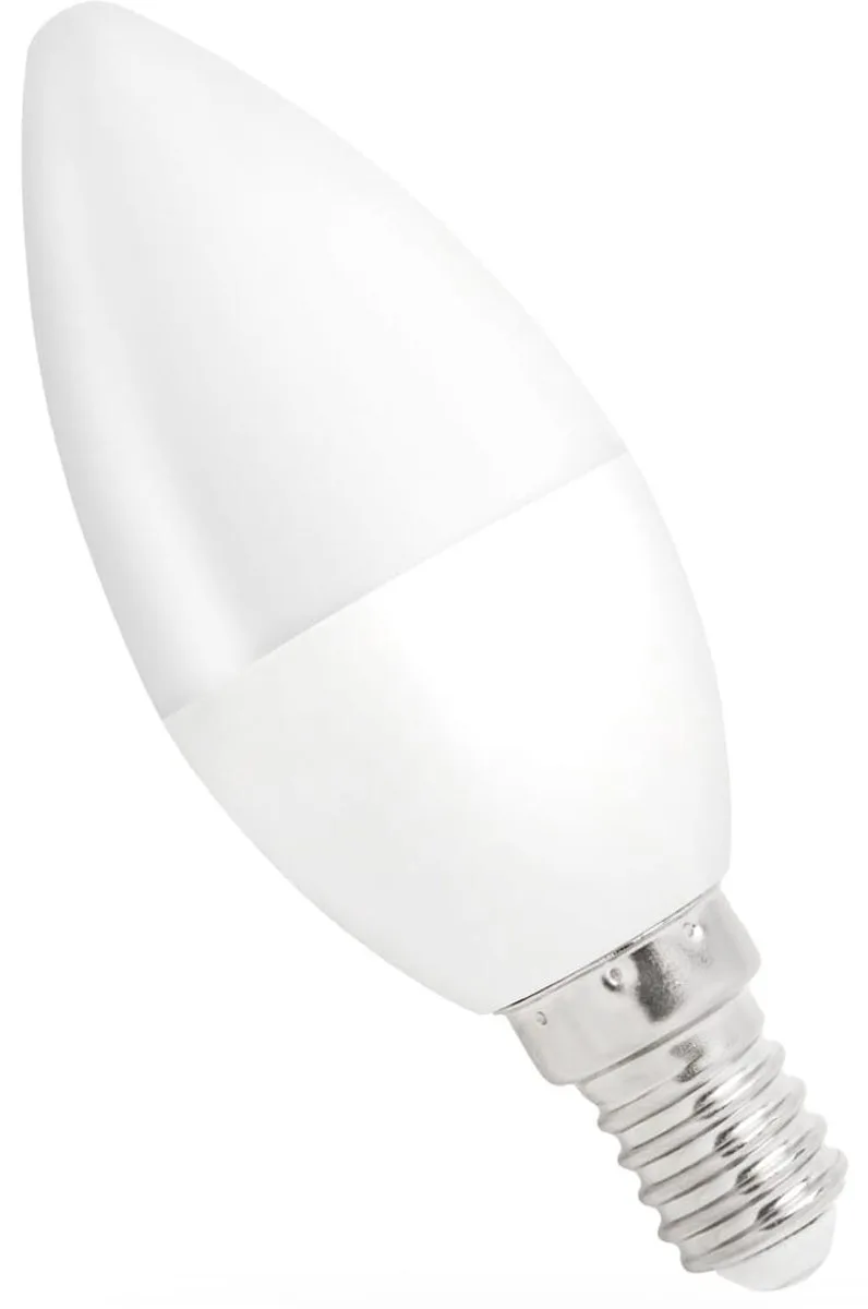Kaarslamp E14 1W - 230V - 90 Lumen - 6000K Koud wit - Helder daglicht - Energiezuinig fra Spectrum LED – produktbillede