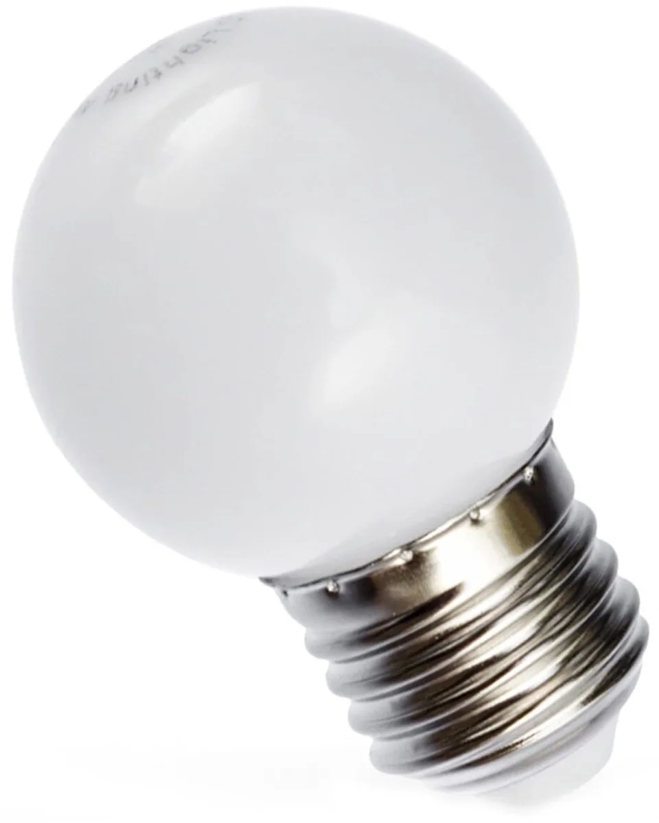 Kogellamp E27 1W - 230V - 55 Lumen - 6000K Koud wit - Helder daglicht - Energiezuinig de Spectrum LED – photo produit