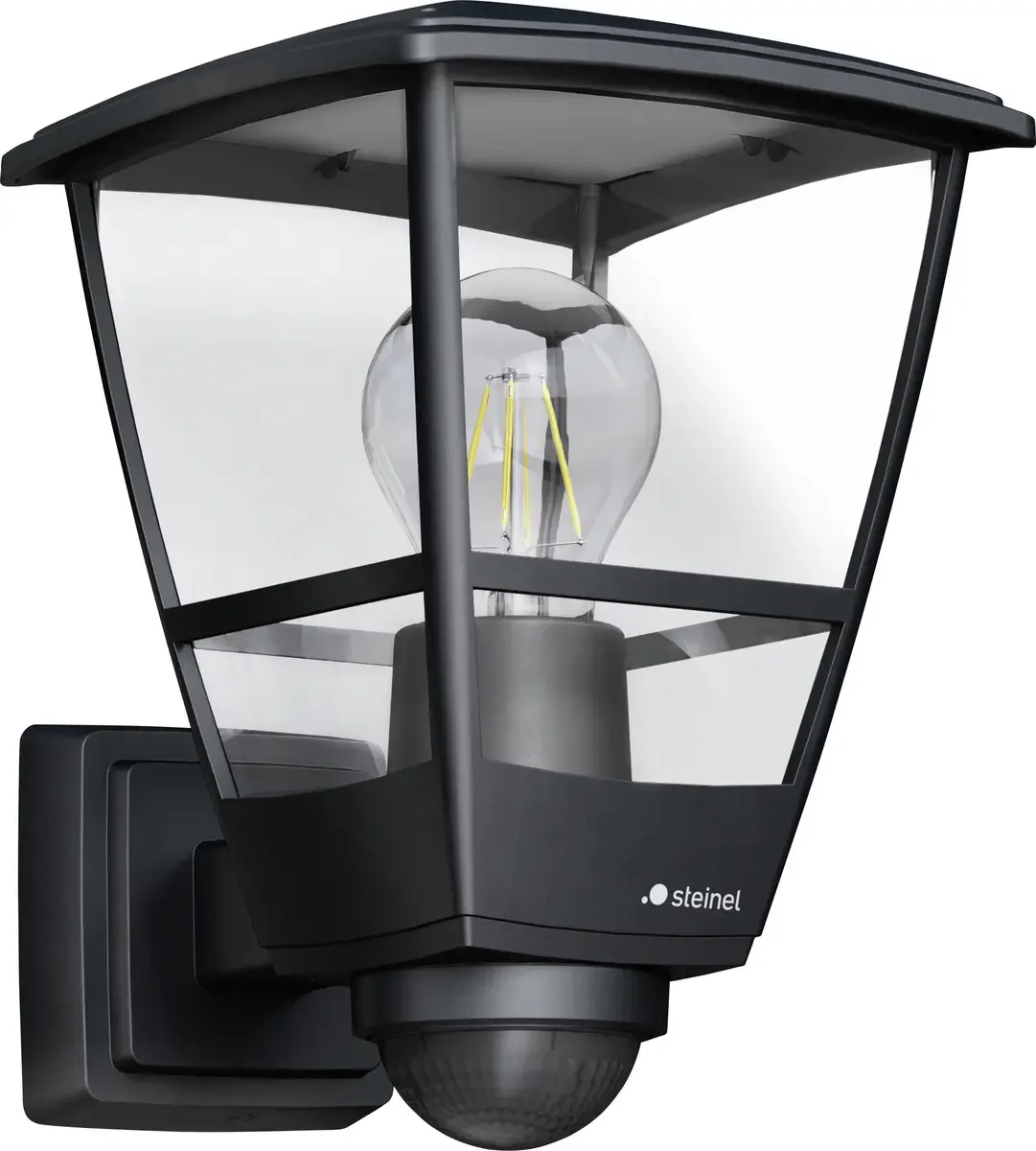 L 10 S SW 084769 Applique extérieure avec détecteur de mouvement E27 15 W noir de Steinel en Noir – photo produit