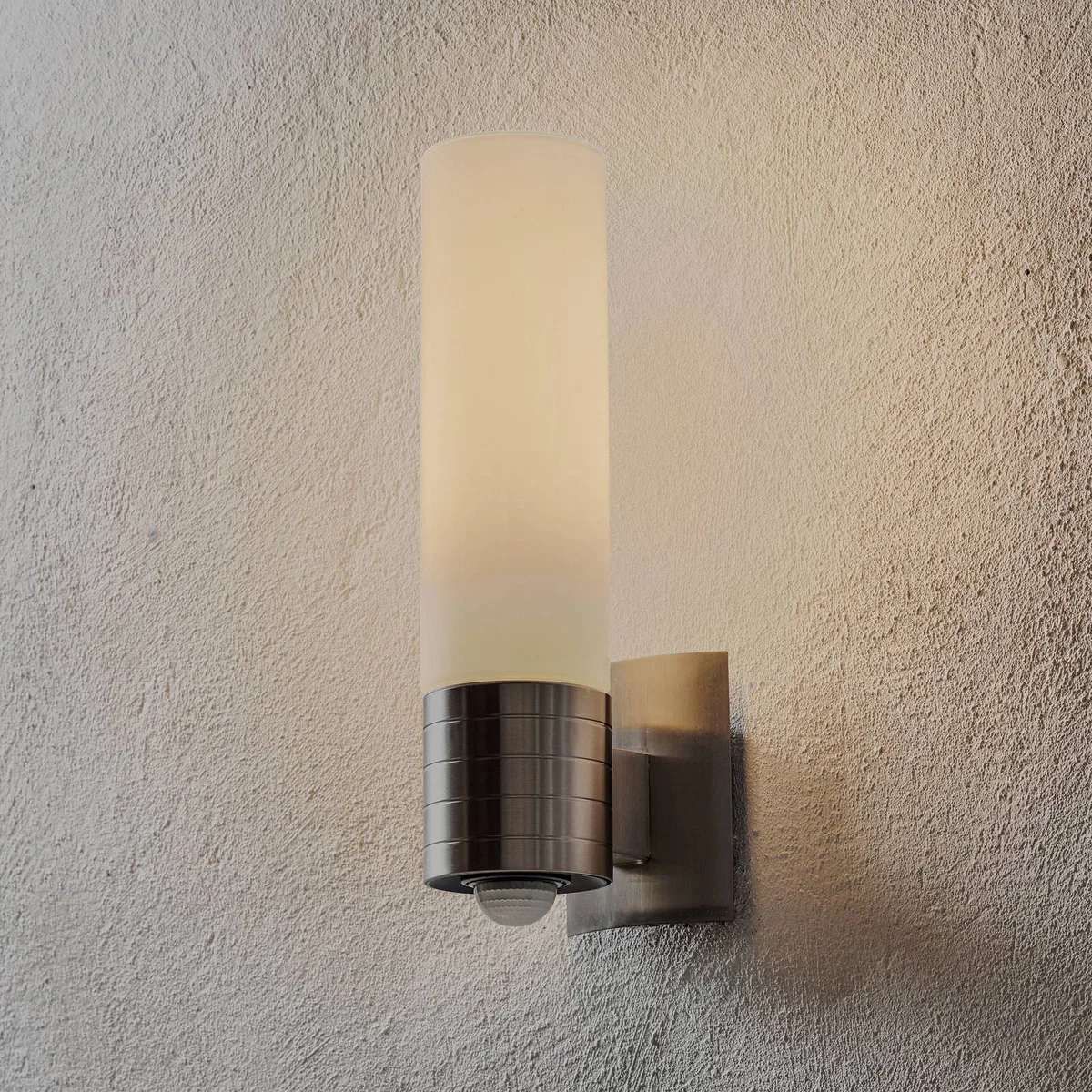 L 260 S LED-Außen-Sensorwandleuchte by Steinel in Edelstahl, White – product photo