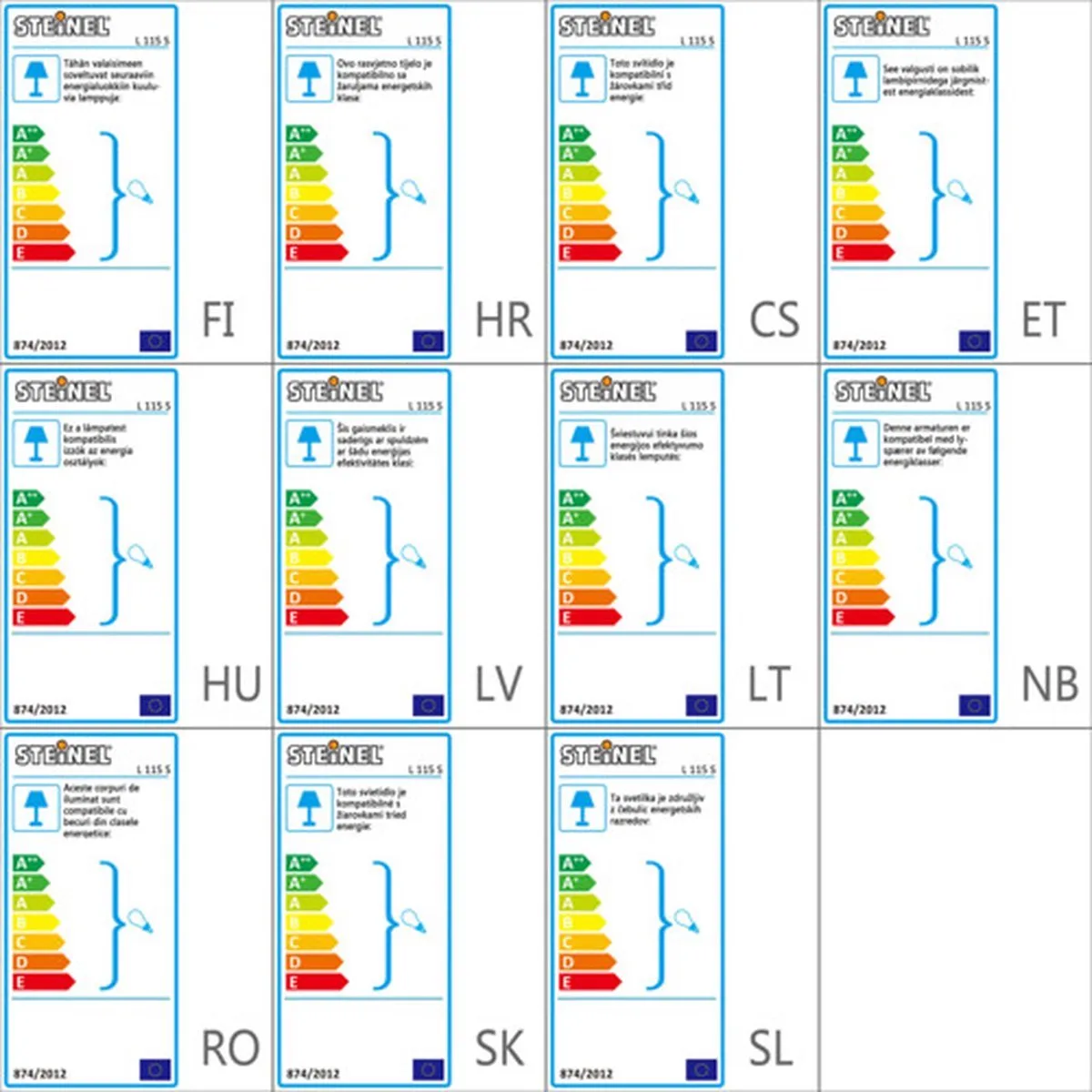 Sensor Buitenlamp L 115 S fra Steinel i Hvid – produktbillede