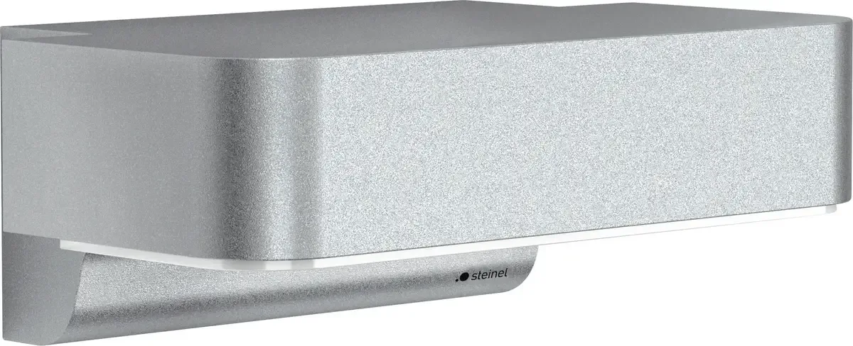 Sensor-LED-Außenleuchte L 800 SC silber 087555 LED-buitenlamp met bewegingsmelder (wand) LED vast ingebouwd 7.5 W LED by Steinel in Silver – product photo