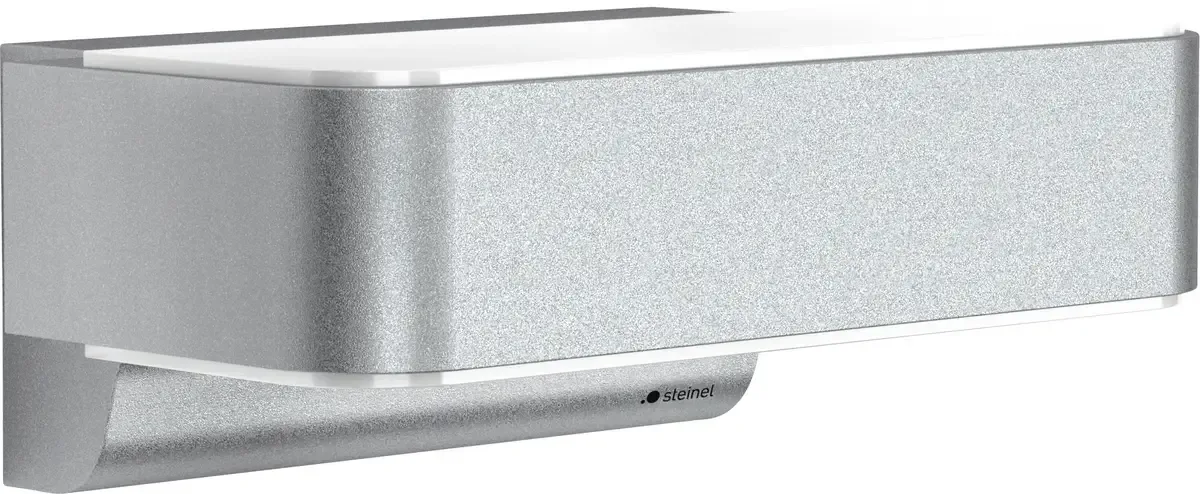 Sensor-LED-Außenleuchte L 810 SC silber 087562 LED-Außenwandleuchte mit Bewegungsmelder LED fest eingebaut 9.8 W LED Silber von Steinel in Silber – Produktfoto