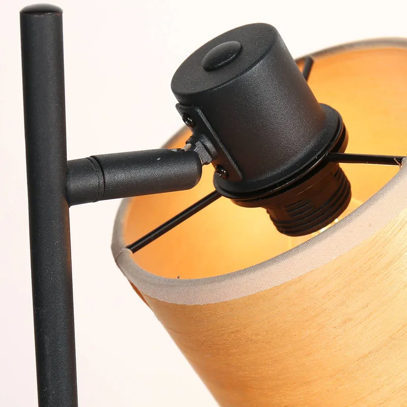 Bordlampe i bambus fra Steinhauer i Natur, Sort – produktbillede