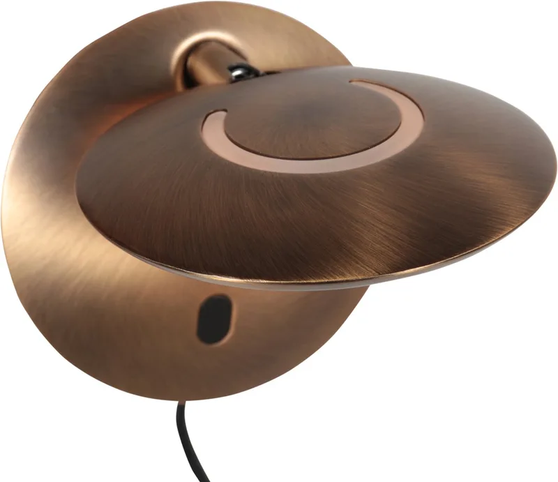 Bronzen wandlamp Zenith 2 4396BR 15 cm moderne stijl met draaibare en kantelbare kop, geïntegreerde LED verlichting van Steinhauer Exclusive de Steinhauer en Marron – photo produit