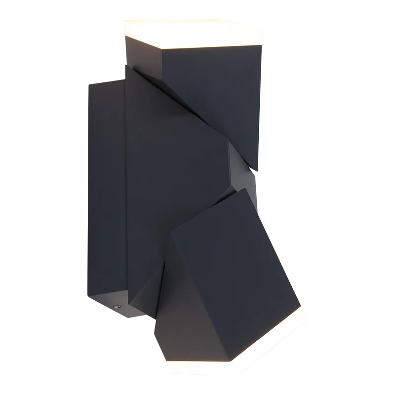 Buiten wandlamp | modern | zwart | verstelbaar strijklicht | LED | IP54 | voor tuin en balkon från Steinhauer – produktbild 3 av 3