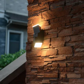 Buiten wandlamp | modern | zwart | verstelbaar strijklicht | LED | IP54 | voor tuin en balkon från Steinhauer – produktbild 2 av 3