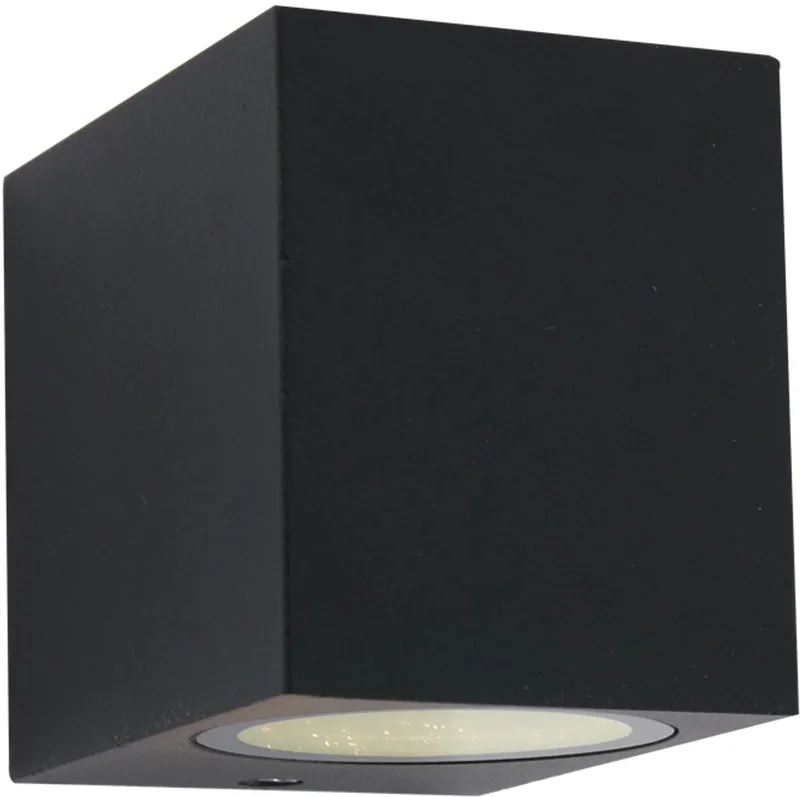 Buitenlampen - Wandlamp Modern - H:8cm - GU10 - Voor Buiten - Metaal - Wandlampen - Slaapkamer - Woonkamer von Steinhauer in Schwarz – Produktfoto