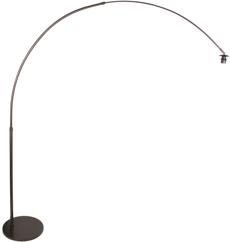 Cacao kleurige vloerlamp / booglamp Sparkled Light 7268CA, modern design, kunststof en metaal, hoogte verstelbaar van 210 tot 240 cm, Steinhauer de Steinhauer en Marron – photo produit