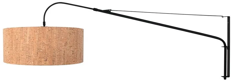 Elegant Classy 4336ZW wandlamp - met kurken kap Ø50 cm - Draaibaar, kantelbaar en uitschuifbaar de Steinhauer en Noir – photo produit