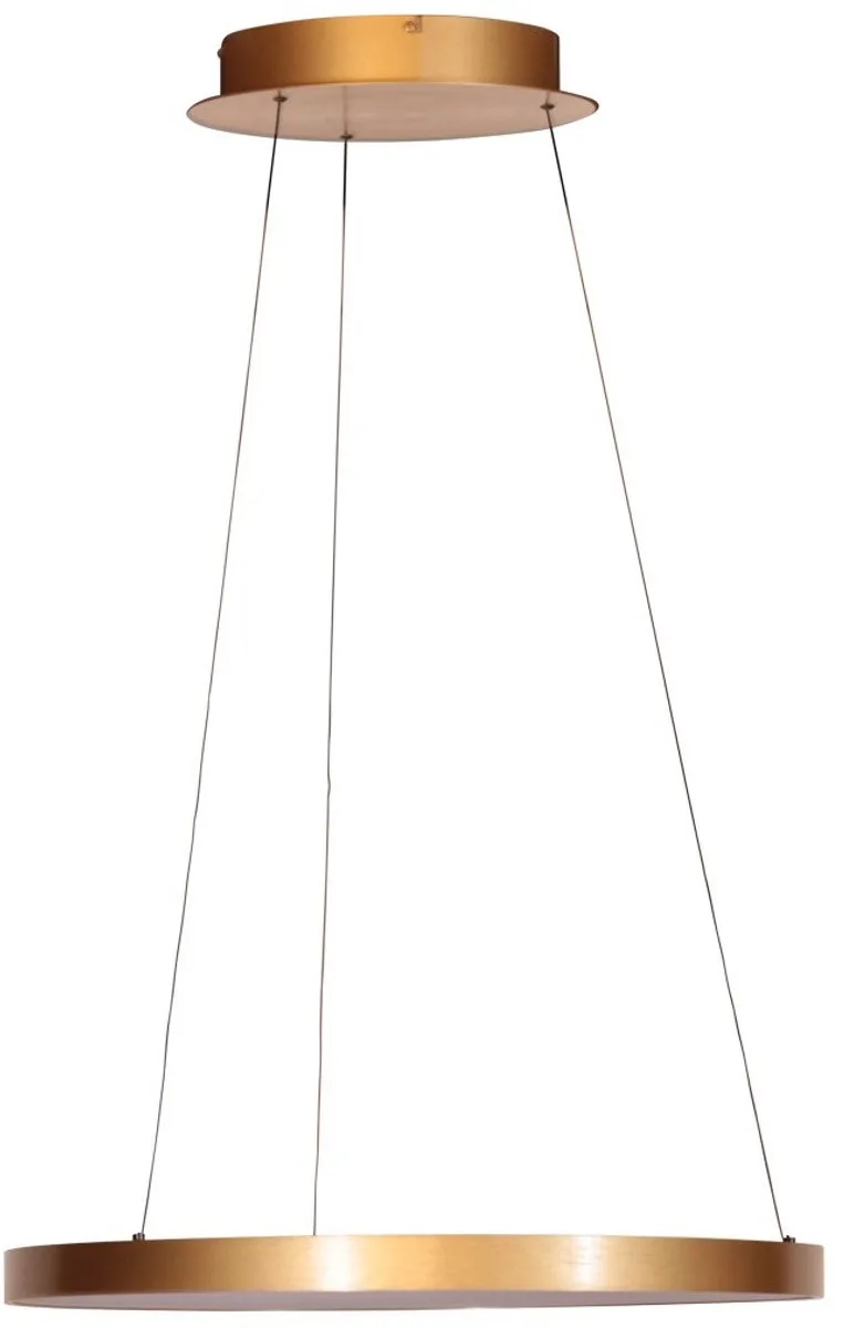 Gouden hanglamp Ringlede 4612GO, modern design van metaal en kunststof, hoogte instelbaar, 57 cm diameter, Steinhauer von Steinhauer in Gold – Produktfoto