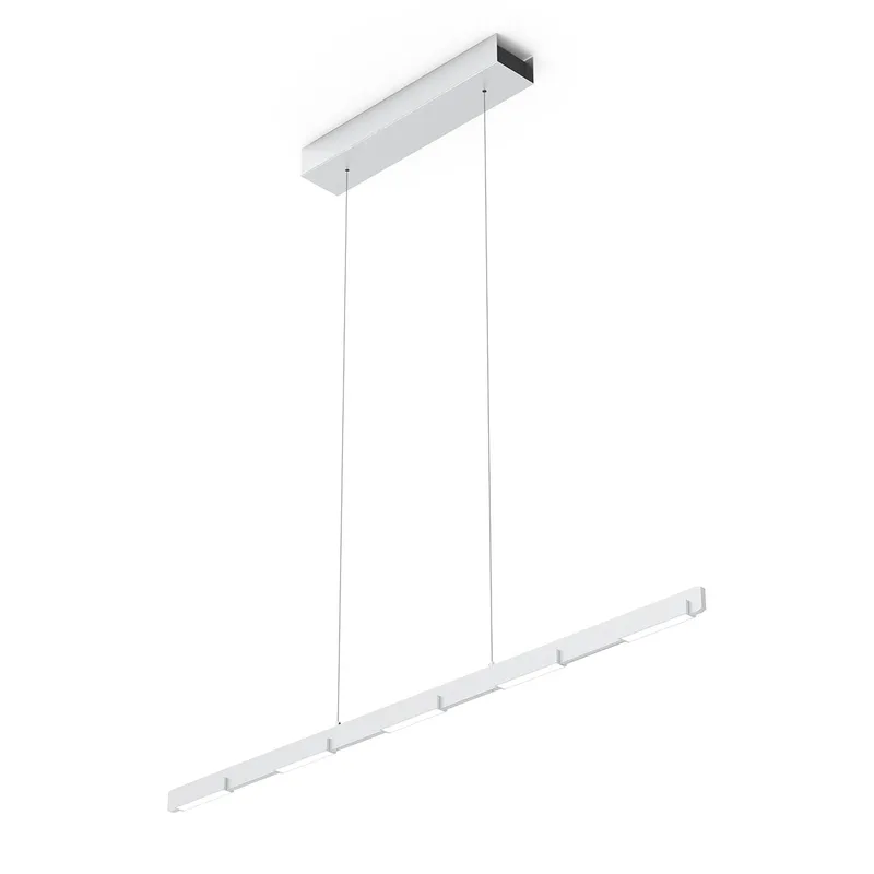 Hanglamp | 120 cm | bloc | 7 lichts | ingebouwd LED | grijs transparant zilver | metaal | moderne de Steinhauer – photo produit 1 sur 3