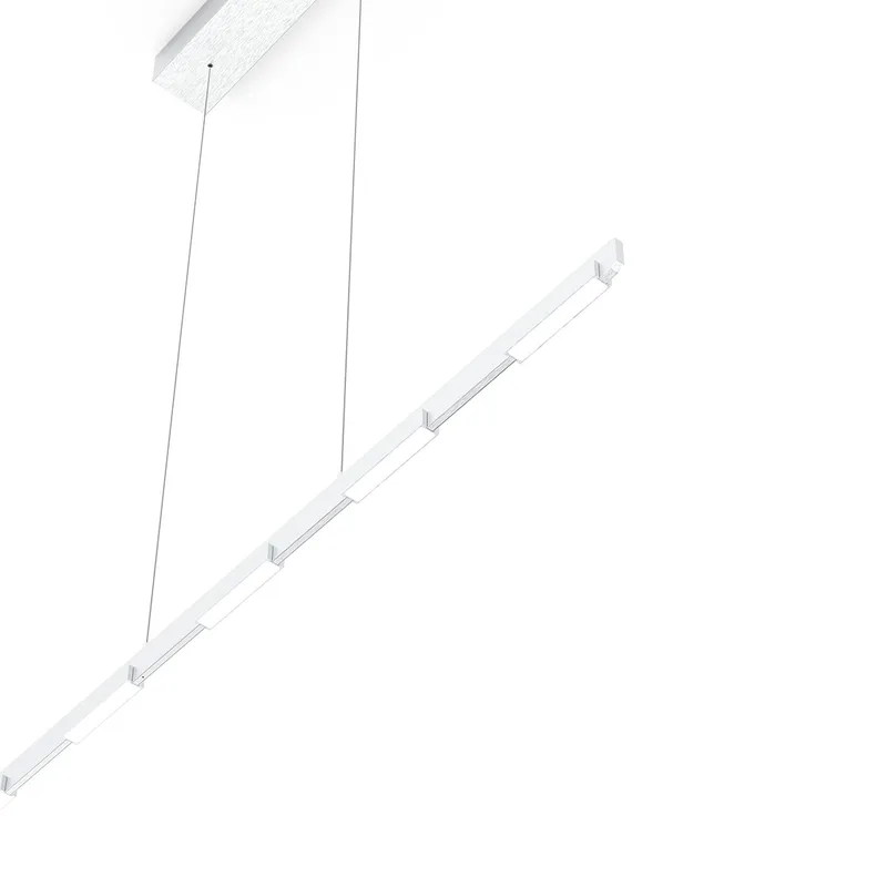 Hanglamp | 120 cm | bloc | 7 lichts | ingebouwd LED | grijs transparant zilver | metaal | moderne de Steinhauer – photo produit 3 sur 3