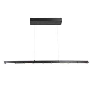 Hanglamp | 120 cm | Bloc | 7 lichts | ingebouwd LED | zwart transparant | metaal | design modern de Steinhauer – photo produit 3 sur 3