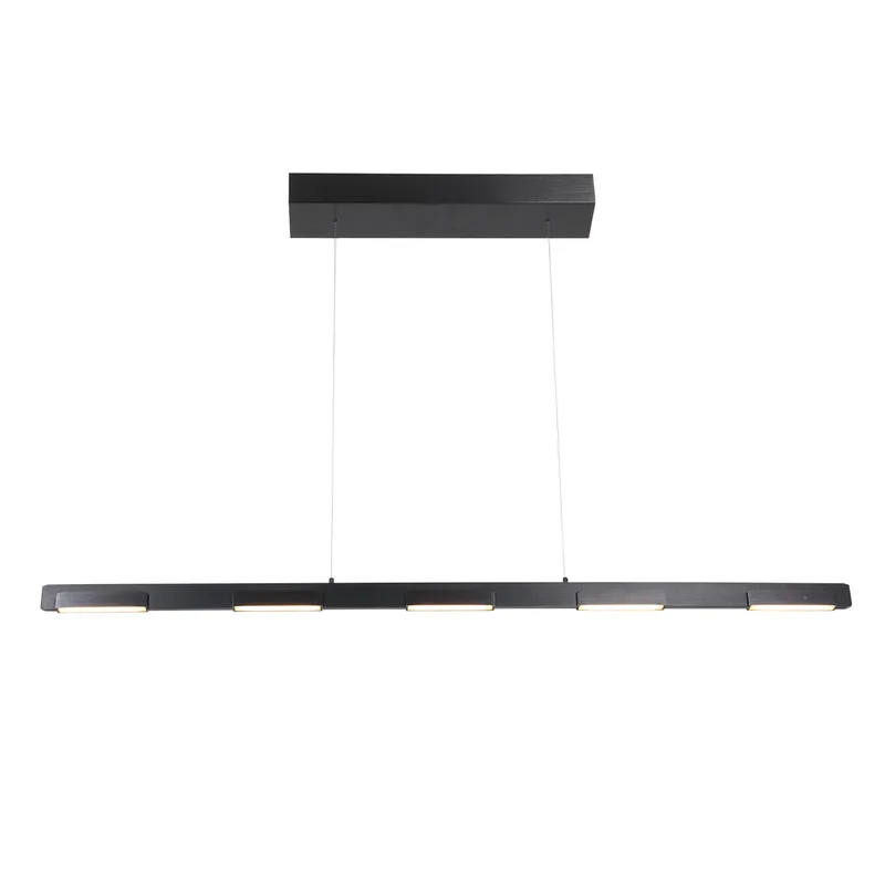 Hanglamp | 120 cm | Bloc | 7 lichts | ingebouwd LED | zwart transparant | metaal | design modern de Steinhauer – photo produit 3 sur 3