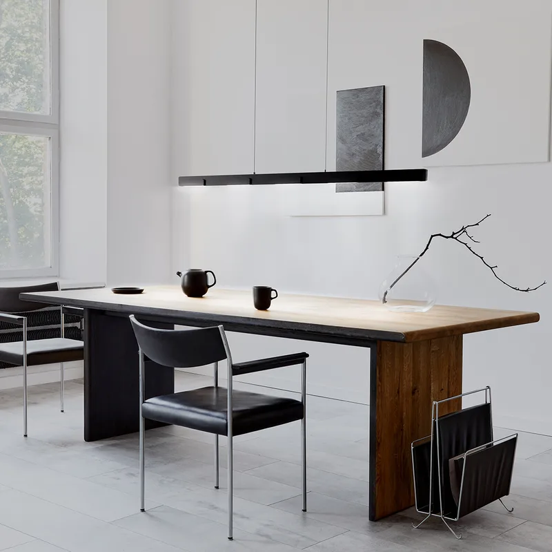 Hanglamp | 120 cm | Bloc | 7 lichts | ingebouwd LED | zwart transparant | metaal | design modern de Steinhauer – photo produit 2 sur 3