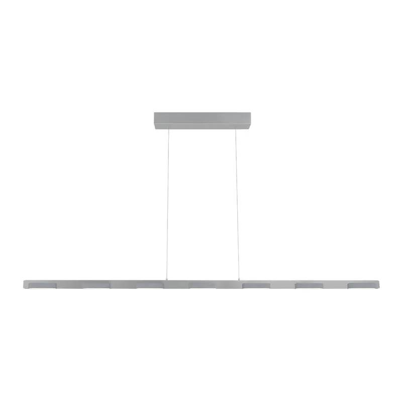 Hanglamp | 171 cm | bloc | 11 lichts | ingebouwd LED | grijs zilver transparant | metaal | moderne de Steinhauer – photo produit 2 sur 3
