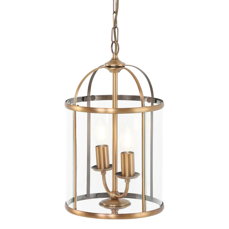 Hanglamp | 23 cm | pimpernel | 2 lichts | E14 | brons | glas en metaal | klassieke landelijke de Steinhauer – photo produit 1 sur 3
