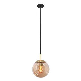 Hanglamp | 25 cm | Bollique | E27 | amber goud zwart | glas metaal | design verlichting hotel chique de Steinhauer – photo produit 2 sur 3
