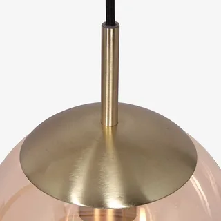 Hanglamp | 30 cm | Bollique | E27 | amber goud zwart | glas metaal | design hotel chique sfeer von Steinhauer – Produktfoto 3 von 3