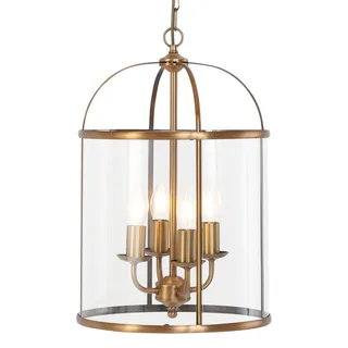 Hanglamp | 32 cm | pimpernel | 4 lichts | E14 | brons | glas en metaal | klassieke landelijke von Steinhauer – Produktfoto 1 von 3