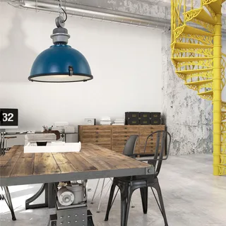 Hanglamp | 42 cm | bikkel industriële hanglampen | E27 | blauw groen | glas metaal | industriële de Steinhauer – photo produit 2 sur 3