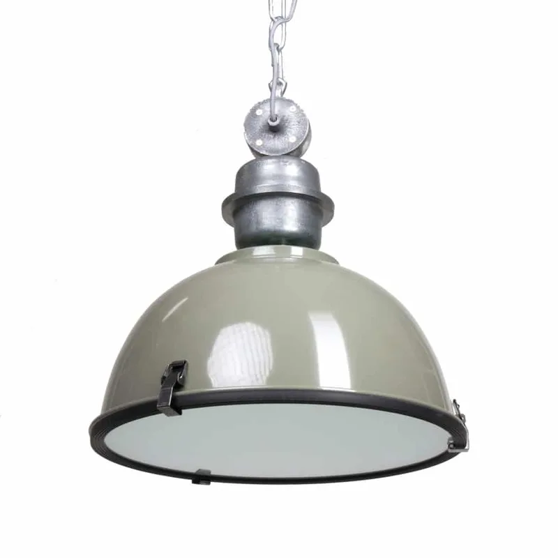 Hanglamp | 42 cm | bikkel industriële hanglampen | E27 | groen | glas en metaal | industriële von Steinhauer – Produktfoto 1 von 3