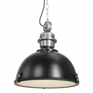 Hanglamp | 42 cm | bikkel industriële hanglampen | E27 | zwart | glas en metaal | industriële de Steinhauer – photo produit 1 sur 3