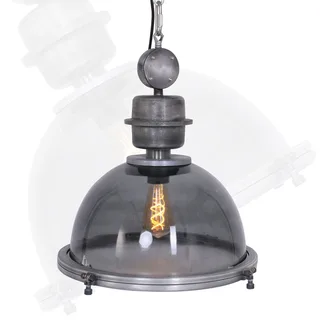 Hanglamp | 45 cm | bikkel industriële hanglampen | E27 | grijs staal | glas kunststof metaal von Steinhauer – Produktfoto 1 von 3
