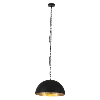 Hanglamp | 50 cm | Semicirkel | E27 | zwart goud | metaal | landelijk modern de Steinhauer – photo produit 3 sur 3