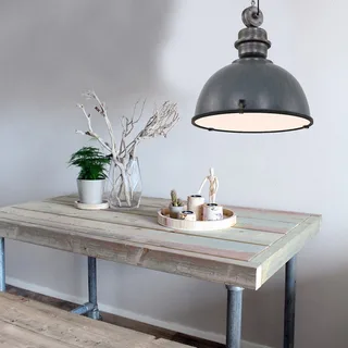 Hanglamp | 52 cm | bikkel industriële hanglampen | E27 | grijs | glas en metaal | industriële de Steinhauer – photo produit 2 sur 3