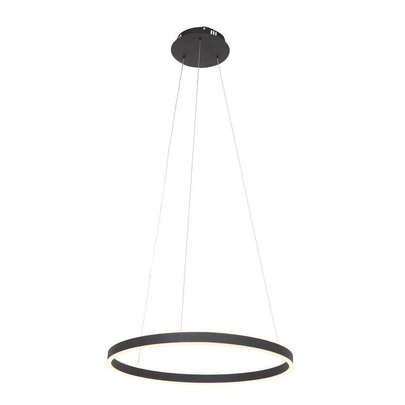 Hanglamp | 60 cm | ringlux | ingebouwd LED | zwart | kunststof en metaal | design verlichting fra Steinhauer – produktbillede 2 af 3