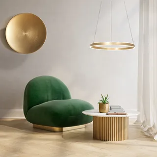 Hanglamp | 60 cm | Ringlux | ingebouwde vervangbare LED module | goud | kunststof en metaal | hotel de Steinhauer – photo produit 2 sur 3