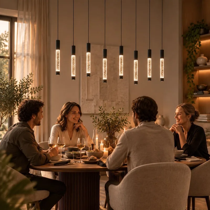 Hanglamp Alisio 4580ZW, 8-lichts met handgeblazen glas, hoogte verstelbaar, Steinhauer von Steinhauer in Schwarz – Produktfoto