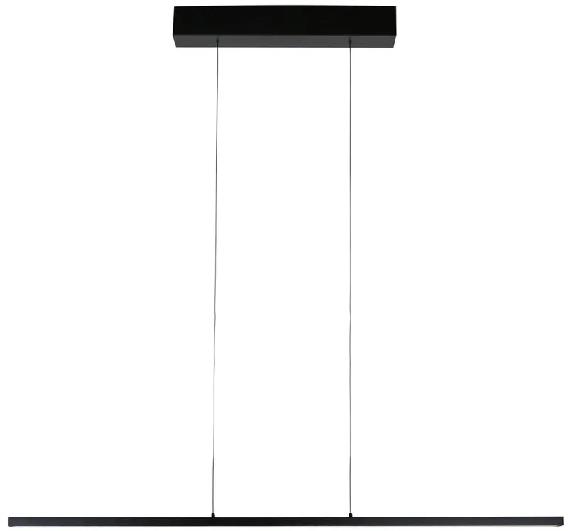 Hanglamp Bande 3994ZW zwarte LED hanglamp 114cm breed met verstelbare hoogte, modern design, Steinhauer de Steinhauer en Noir – photo produit