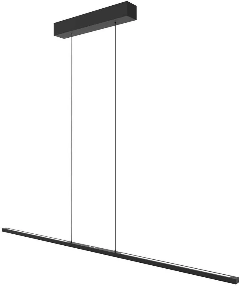 Hanglamp Bande 3995ZW 150cm breed Hoogte instelbaar van Steinhauer, Modern ontwerp met elektronica, kunststof en metaal materialen voor binnengebruik von Steinhauer in Schwarz – Produktfoto
