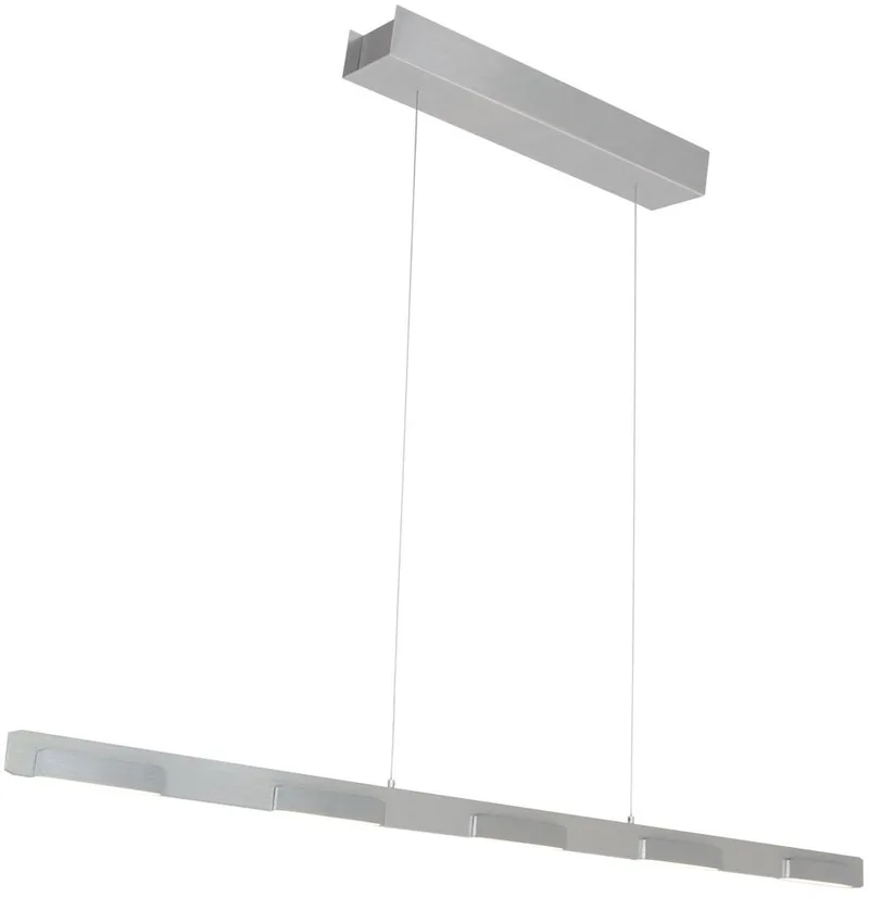 Hanglamp Bloc 3296ST Staal met Cable lift 120cm Hoogte instelbaar, Dimbaar, Modern van Steinhauer in Zilver – productfoto
