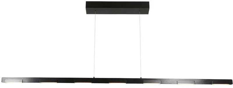 Hanglamp Bloc 3297ZW met Hoogteinstelbaar Cable Lift, Glas en Metaal von Steinhauer in Schwarz – Produktfoto